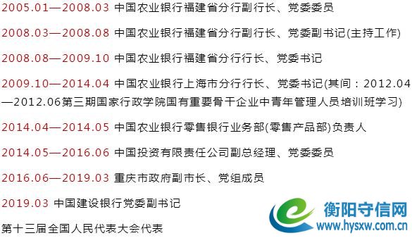 了不起的衡阳人!刘桂平正式出任中国建设银行行长