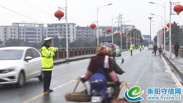 雨雪天气！衡阳县交警大队全警上路，“点线”管控保畅安