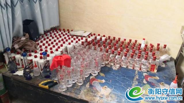 低档白酒“换装”成高档 衡阳警方破获跨省制售假酒案